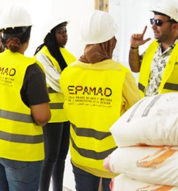 etudiants epamad en visite de chantier